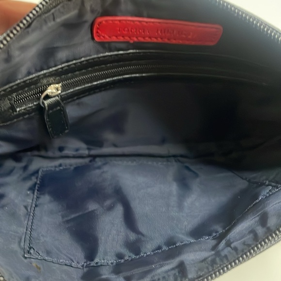 TOMMY HILFIGER Purse Black Print Y2K 90’s Vibe Small Bag VTG VINTAGE - Picture 9 of 11